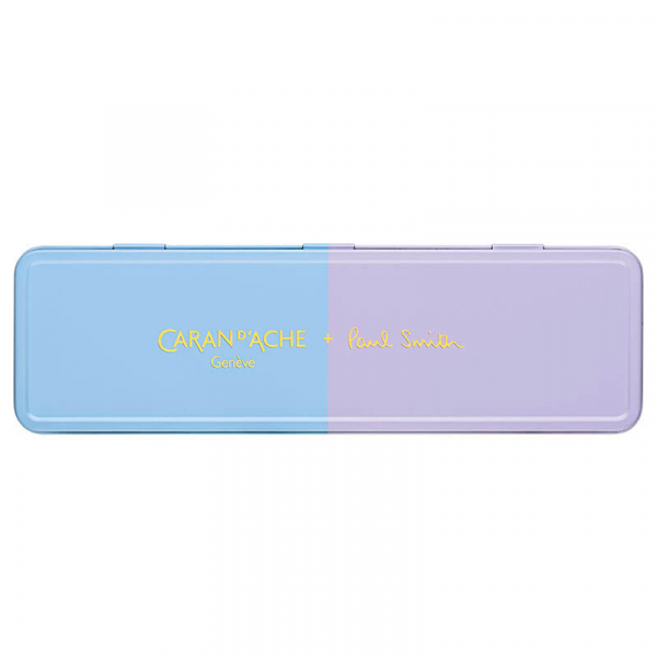 caran d ache 849 Kugelschreiber designed von Paul Smith 4 Edit in skyblue | lavender, hellblau-flieder, Geschenkverpackung zu